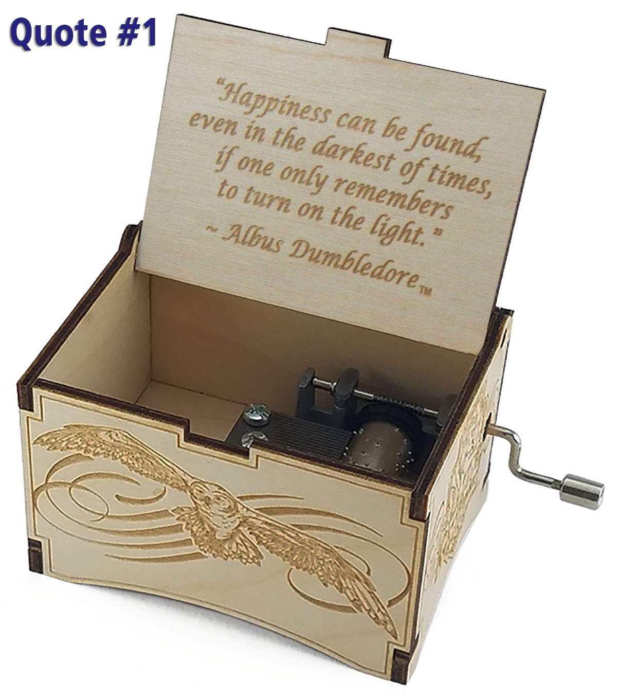 TheLaser'sEdge, Harry Potter Iconic Music Box with Movies Hedwig's Theme, Gifts for Women, Men, Birthday, Christmas, Mother’s Day, Anniversary or Merchandise Décor - Std Quote #1