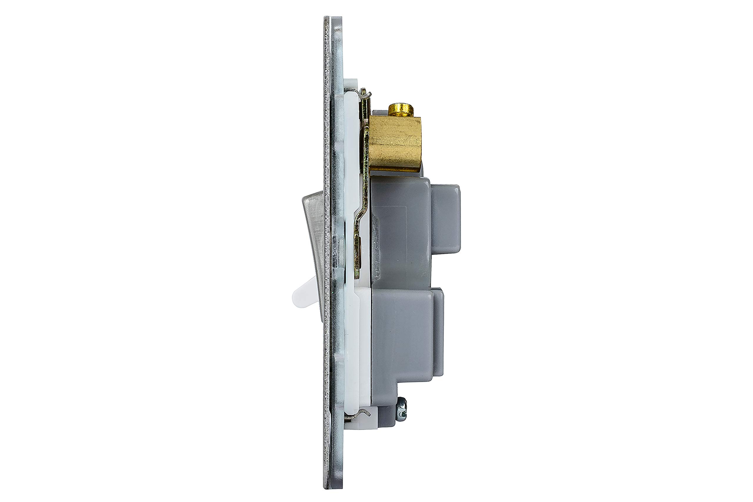 Schneider Electric Ultimate Screwless Flat Plate, Switched Cooker Control Unit with 13A Socket and Neon Indicator, 45A - Image 3