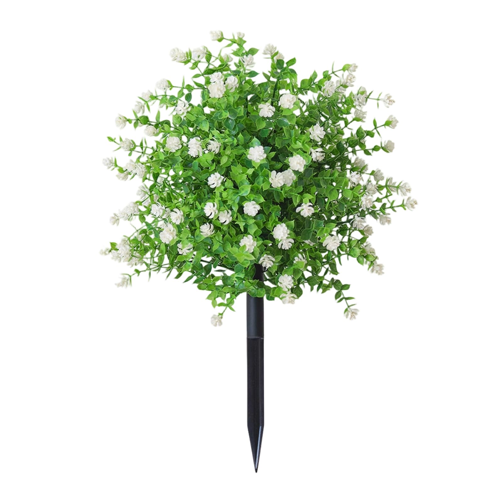 Artificial Garden Flowers,Plant Stakes Outdoor,for,Stakes Decorative,Outdoors Flowers For,Topiary Balls,Realistic Artificial Plant with Flower Leaves and Ground Stake for Outdoor Garden Patio Yard