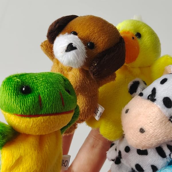 10 Pièce Marionnettes À Doigts Mains Douces, Marionnette à Petit Animal, Peluche marionnette à Main Animale, pour Fêtes, Cosplay, Anniversaires(10 Animaux) - 3