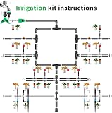 Forever Speed 315 Pcs Irrigation System Kit Garden Watering System,60 m + 15 m Irrigation Pipes,Drip Irrigation System Automatic Irrigation System for Greenhouse, Yard, Lawn, Plant - 4