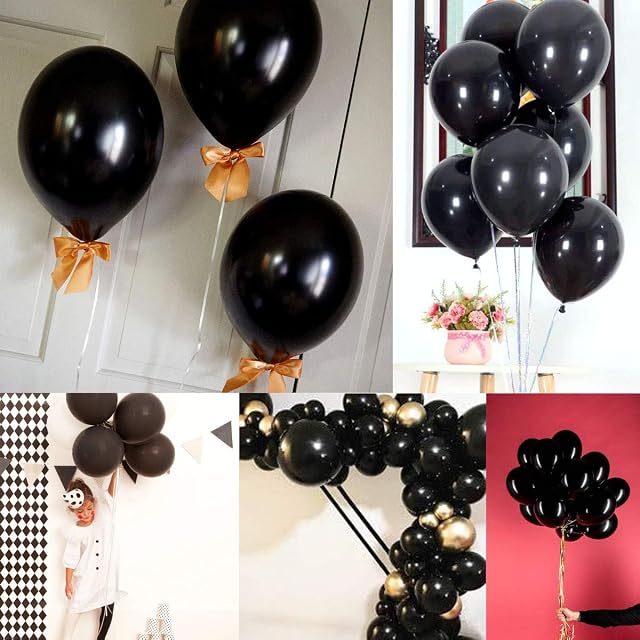50 Balony Czarne