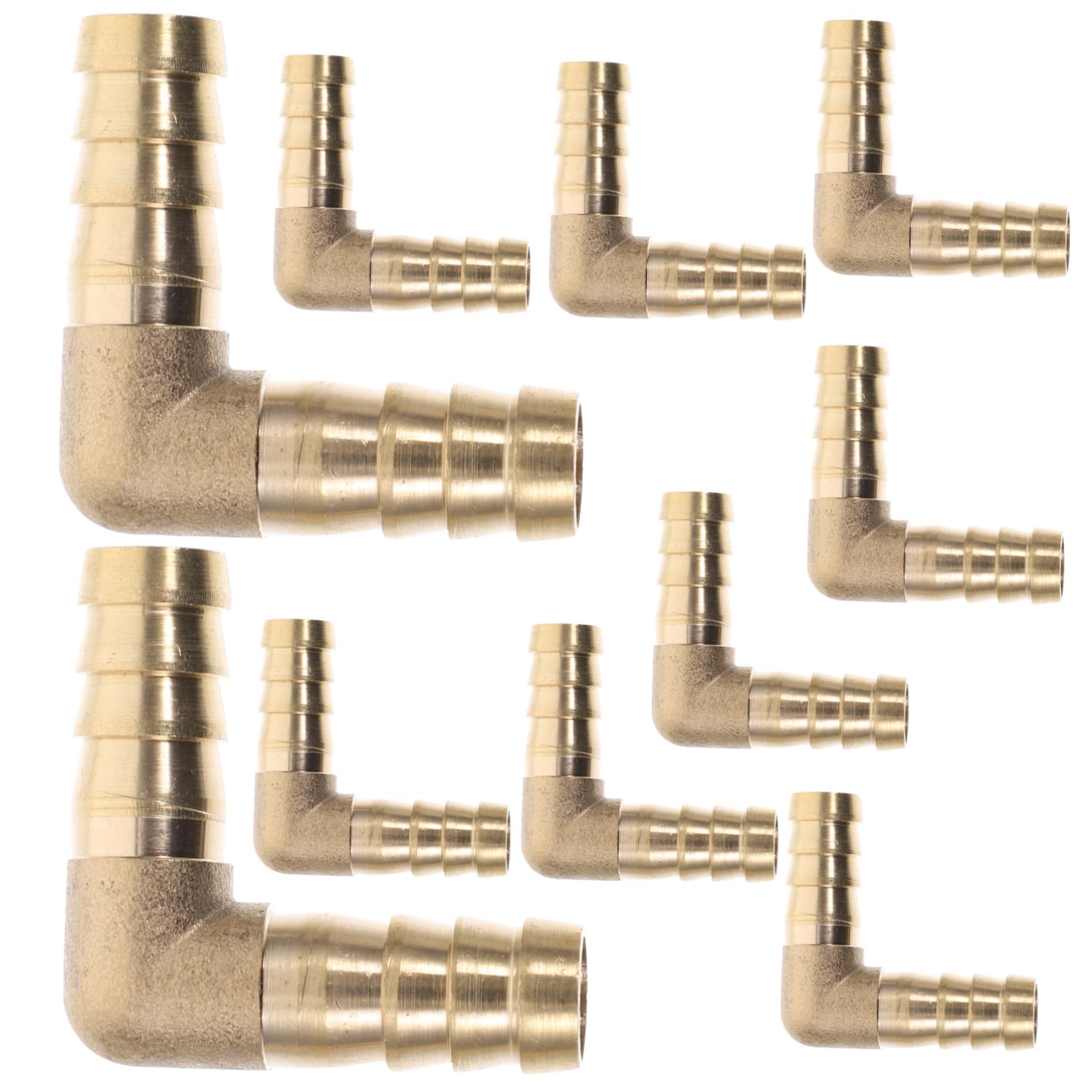 Raccordo Gomito Pex 1/2 Pollice 90° in Rame, 10 Pezzi | Colore Giallo, Disassemblaggio Semplice, Installazione Rapida, per Tubo Idraulico e Olio, Struttura Robusta