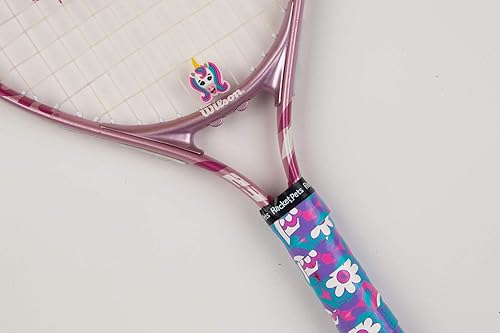 Miniatura 2 de Racket Pets Amortiguador de raqueta de tenis para niños y cinta de sobreagarre a juego, unicornio y cocodrilo