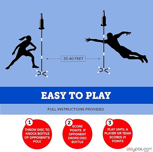 Miniatura 8 de Play Platoon Bottle Jam - Juego de discos voladores para adolescentes y adultos para jugar al aire libre, juego de fiesta para patio trasero y playa