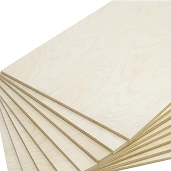 Rhino Trunk & Case Baltic Birch Plywood Sheets - 6mm 1/4" B/BB Grade True to Size Wood Panels for Arts, Crafts, School Projects, Painting, Laser, CNC & Wood Burning - Multiple Pack Options