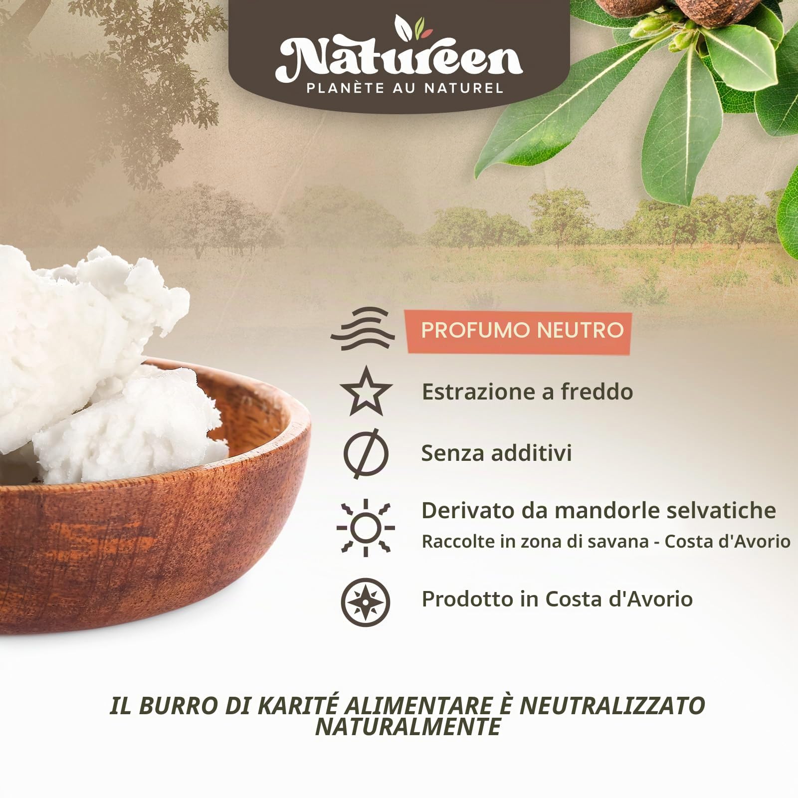 Burro di Karité Bio AB 800 gr - 100% vegetale