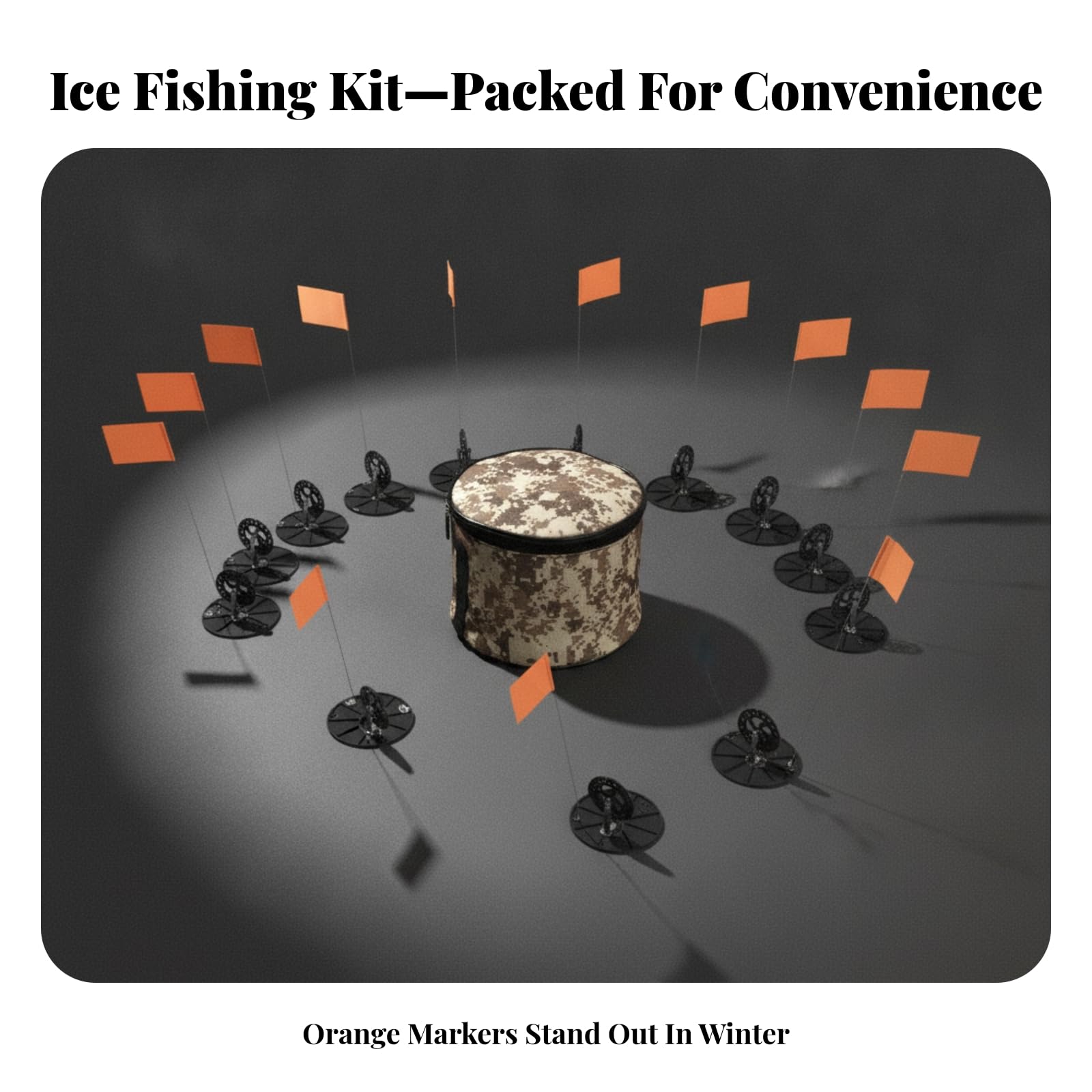Alarma para Pesca en Hielo con Vástago Flexible y Base Estable 18.5 Cm para tectar Movimientos Acuado para Pesca en Fríos