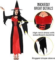 Vista 3 de Morph Disfraces de bruja para mujer, disfraces de bruja para adultos, traje de bruja para adultos, disfraces de Halloween para mujeres adultas