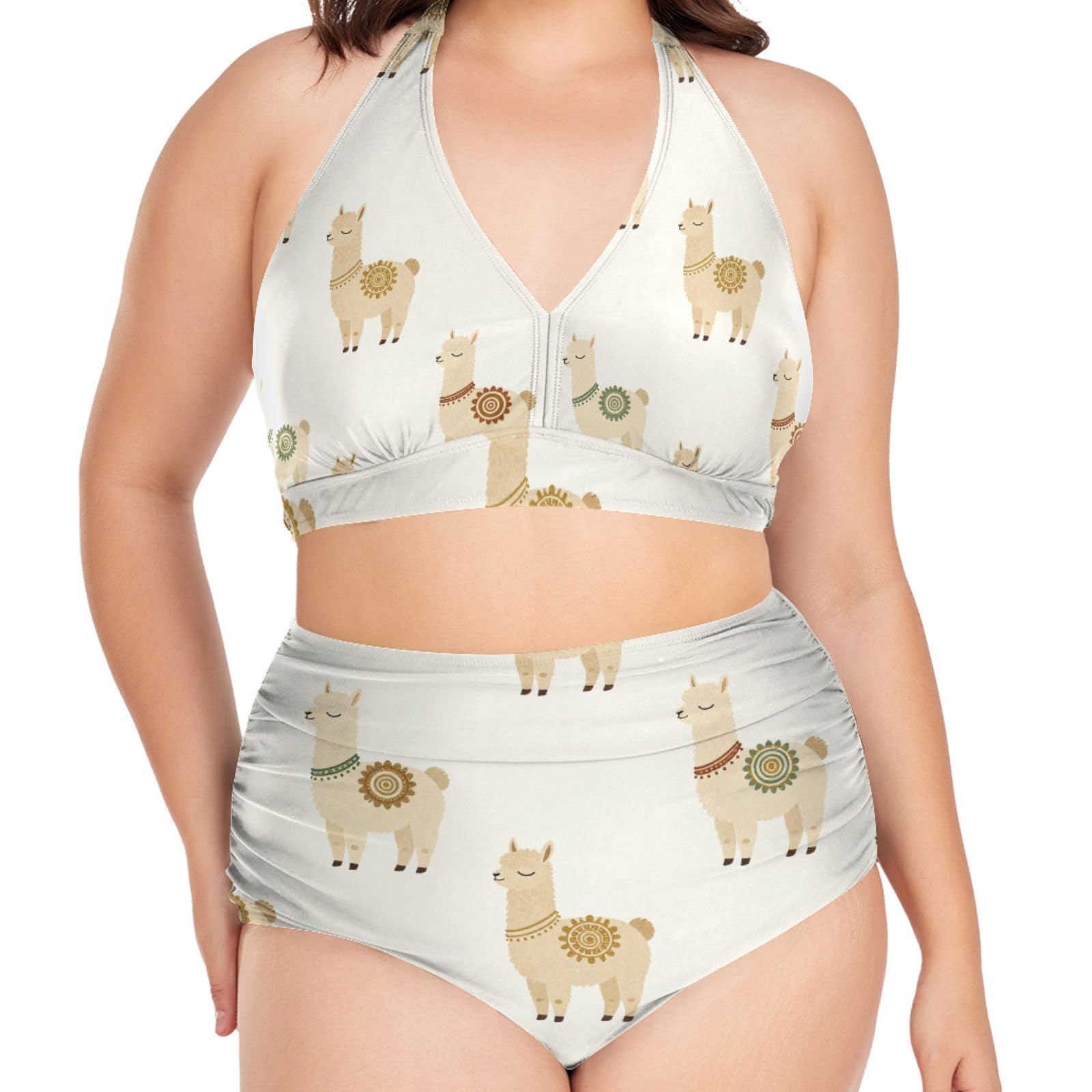 FRODOTGV Curvy damskie dwuczęściowe zestawy kąpielowe L-4XL