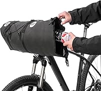 Vista 9 de ROCKBROS Bolsas de Manillar Impermeables 12L-20L Bolsas de Bikepacking Delanteras 2 Paquetes Secos para Bicicletas MTB y de Carretera Accesorios