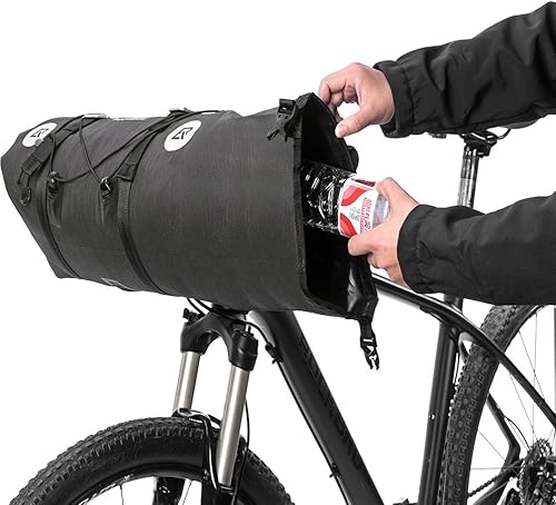 Miniatura 9 de ROCKBROS Bolsas de manillar impermeables 12L-20L Bikepacking Bolsas delanteras 2 paquetes secos para bicicletas de carretera MTB, accesorios de