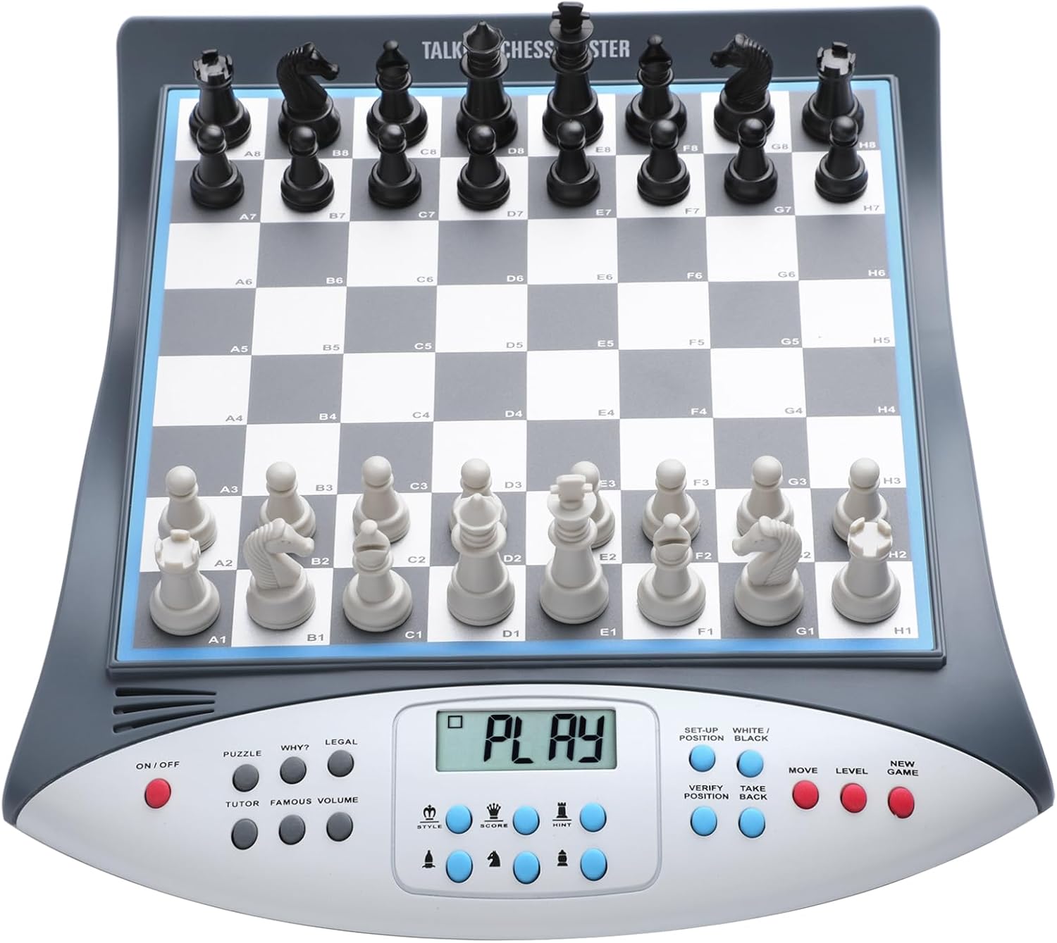 Conjunto de ajedrez electrónico con sistema de enseñanza de voz, juego de ajedrez de computadora magnética, gran socio para principiantes y mejorando a los jugadores, el tablero de ajedrez electrónico crece sus habilidades de ajedrez