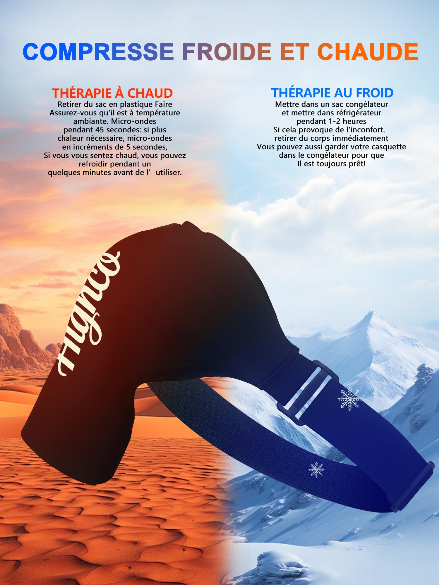 Épaulière de Compression Chaud et Froid | Poche de Glace Épaule Réutilisable pour Soulagement Douleur Coiffe des Rotateurs, Tendinite, Récupération Sportive et Post-Chirurgie | Sangle Ajustable（L）