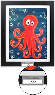 Kids Art Frame Changeable - 12X14 - Personalized Artwork Frame for Kids Art, Front Opening, Holds Over 100 Pieces of Kids Artwork Frames Changeable - Great for Children Art Projects - Black