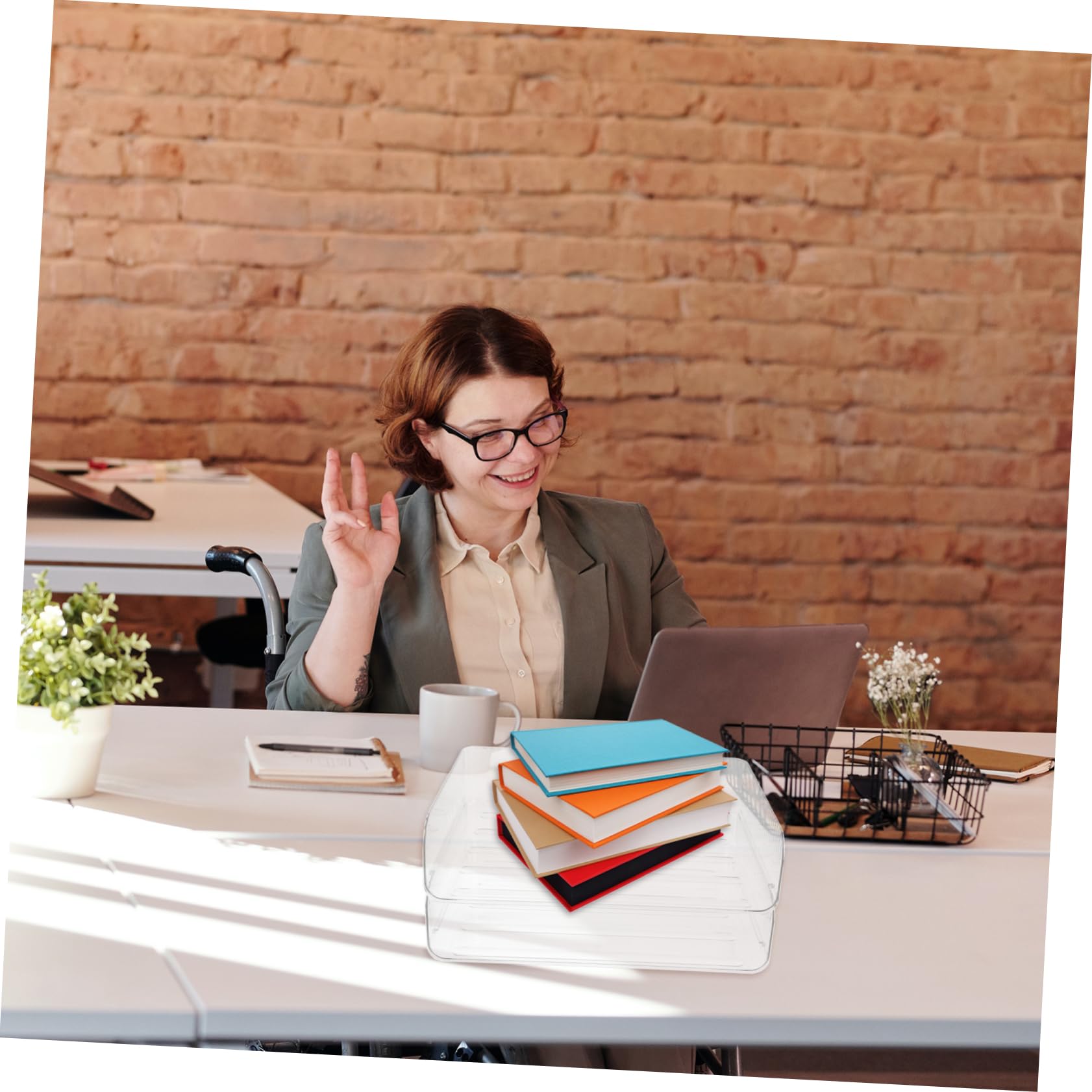 DOITOOL Transparenter Dokumenten-Organizer A4 - Vertikaler Schreibtisch-Ordner Für Büro & Homeoffice