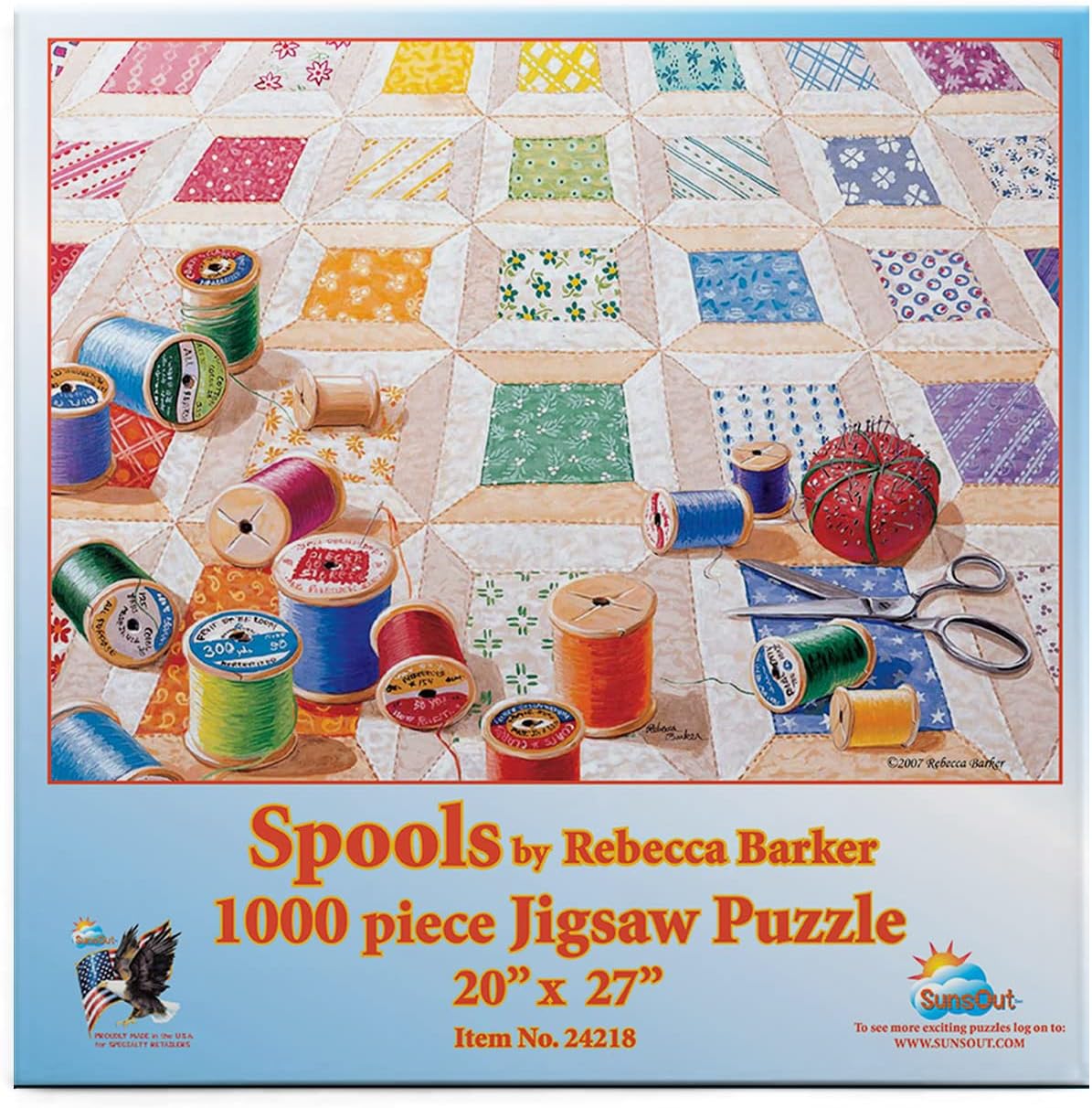 SUNSOUT INC - Spools - 1000 pc Jigsaw Puzzle by Artist: Rebecca Barker - Finished Size 20" x 27" - MPN# 24218