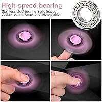 Vista 4 de ATESSON Fidget Spinner Juguete duradero de acero inoxidable con rodamientos de alta velocidad, giros de mano de metal de precisión, EDC TDAH