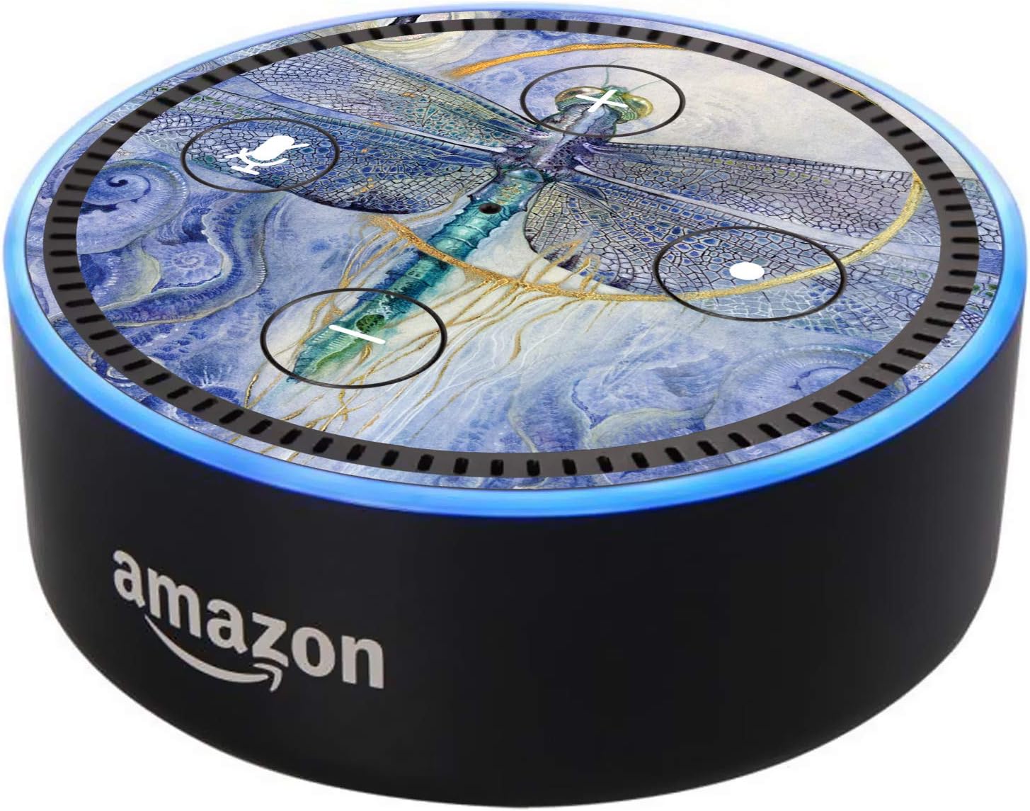 Head Case Designs Officially Licensed Stephanie Law Damselfly 2 Art Mix Vinyl Sticker Skin Decal Cover Compatible with Amazon Echo Dot (2nd Gen) - Skin only Echo Dot (2nd Gen) is NOT Included