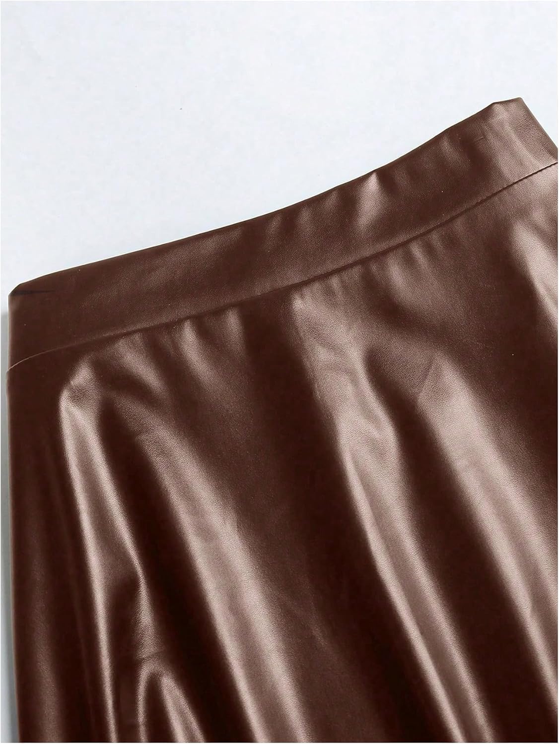 Women's Plus Size Faux Leather Skirt Fall Casual High Waisted A Line Going Out Long Skirts