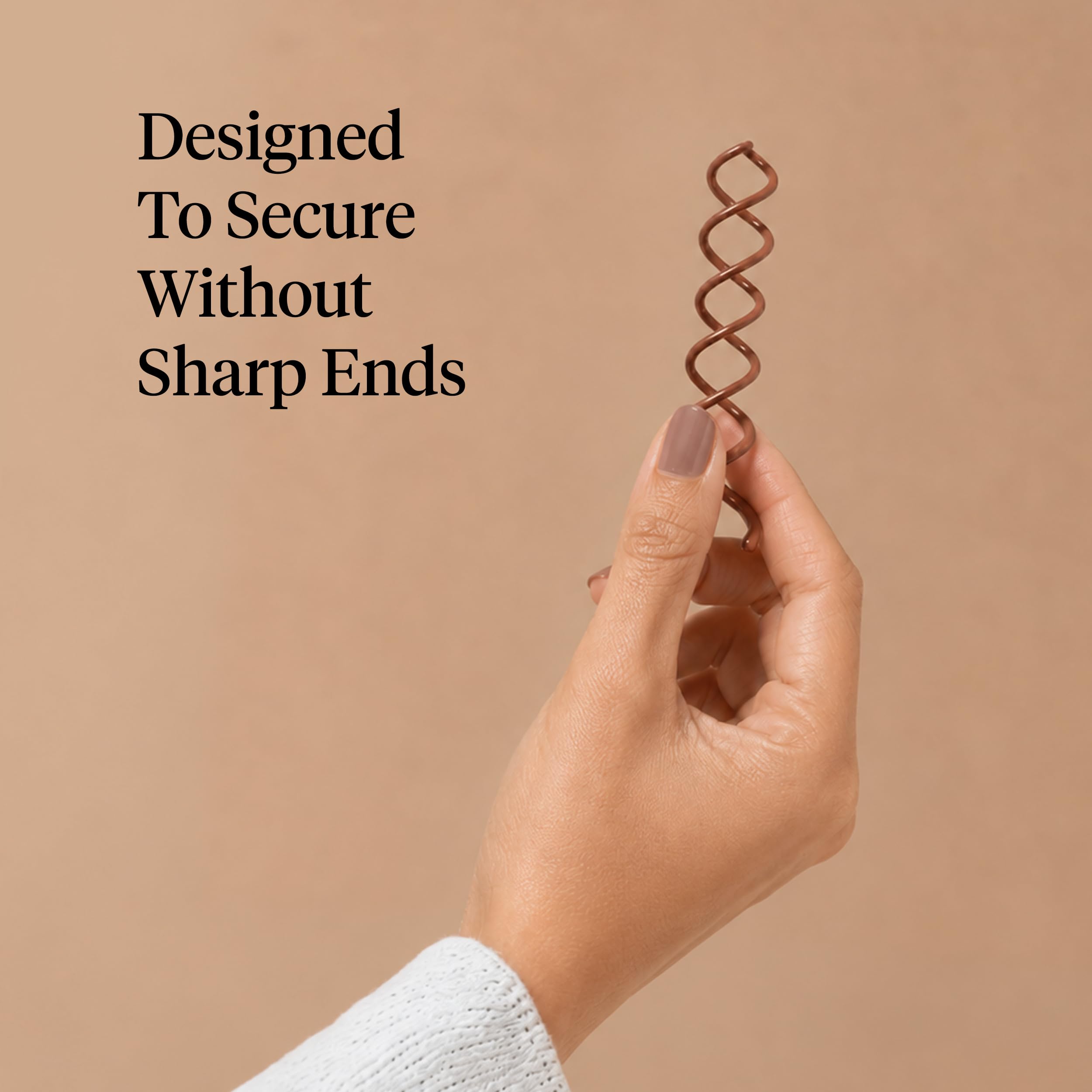 Kitsch Spiral Bobby Pins - Brown Hair Accessories -2 Kitsch Spiral Bobby Pins - Brown Hair Accessories -2