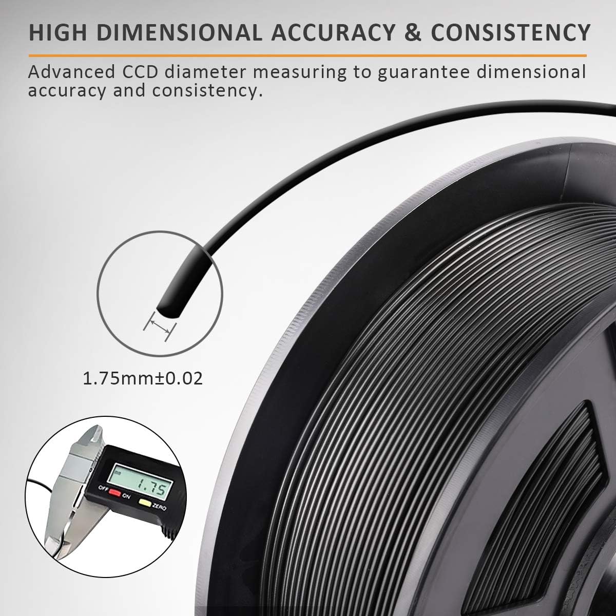 SUNLU 3D Printer Filament Dryer S2 White and 1KG PLA Filament 1.75mm Black