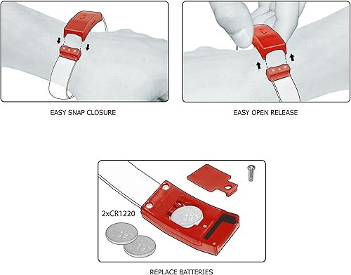 Miniatura 6 de Paquete de 8 bandas mágicas  Brilla en la oscuridad  Luz intermitente para conciertos  Luces de correr para corredores  Pulsera con luz de varios
