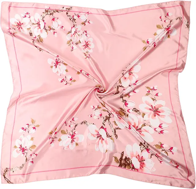 Large Square Satin Headscarves for Women - Silk Hair Accessories & Beach Bandanas