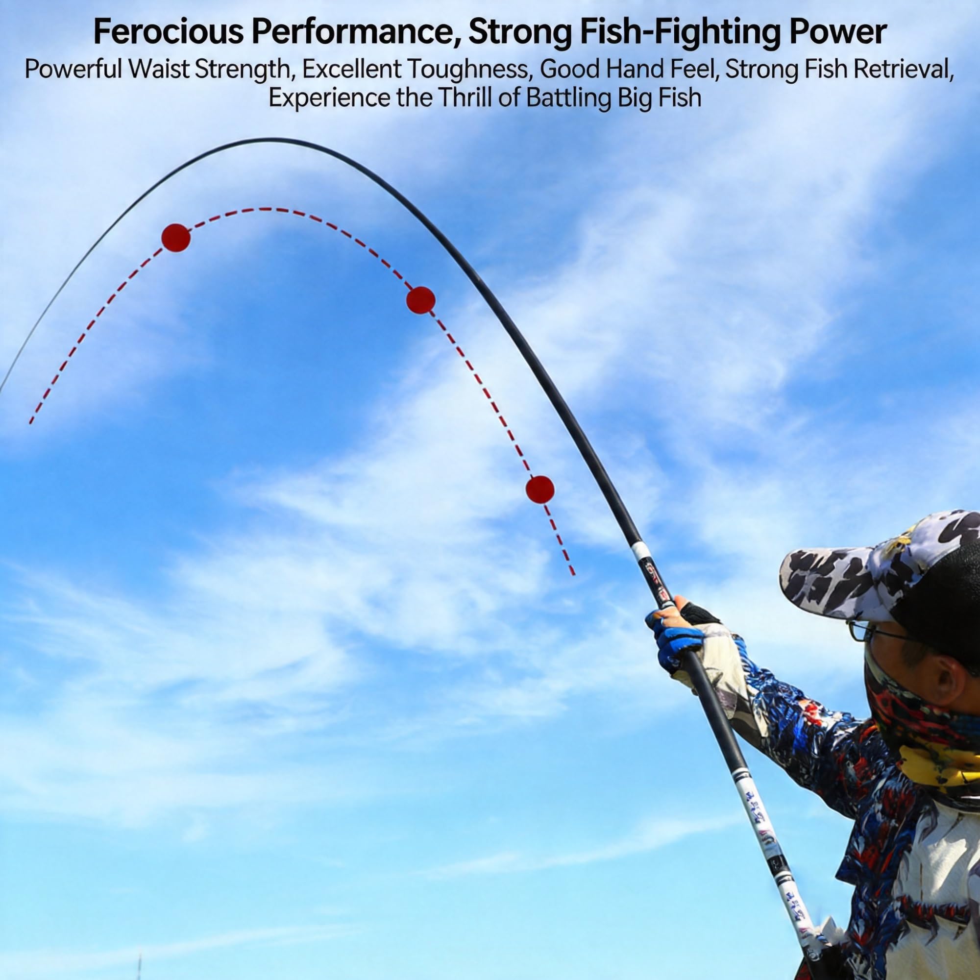Canna da pesca telescopica da 8-16 m, ultraleggera, ideale per viaggi e pesca in acque profonde, fiumi, oceani, laghi e come regalo per pescatori