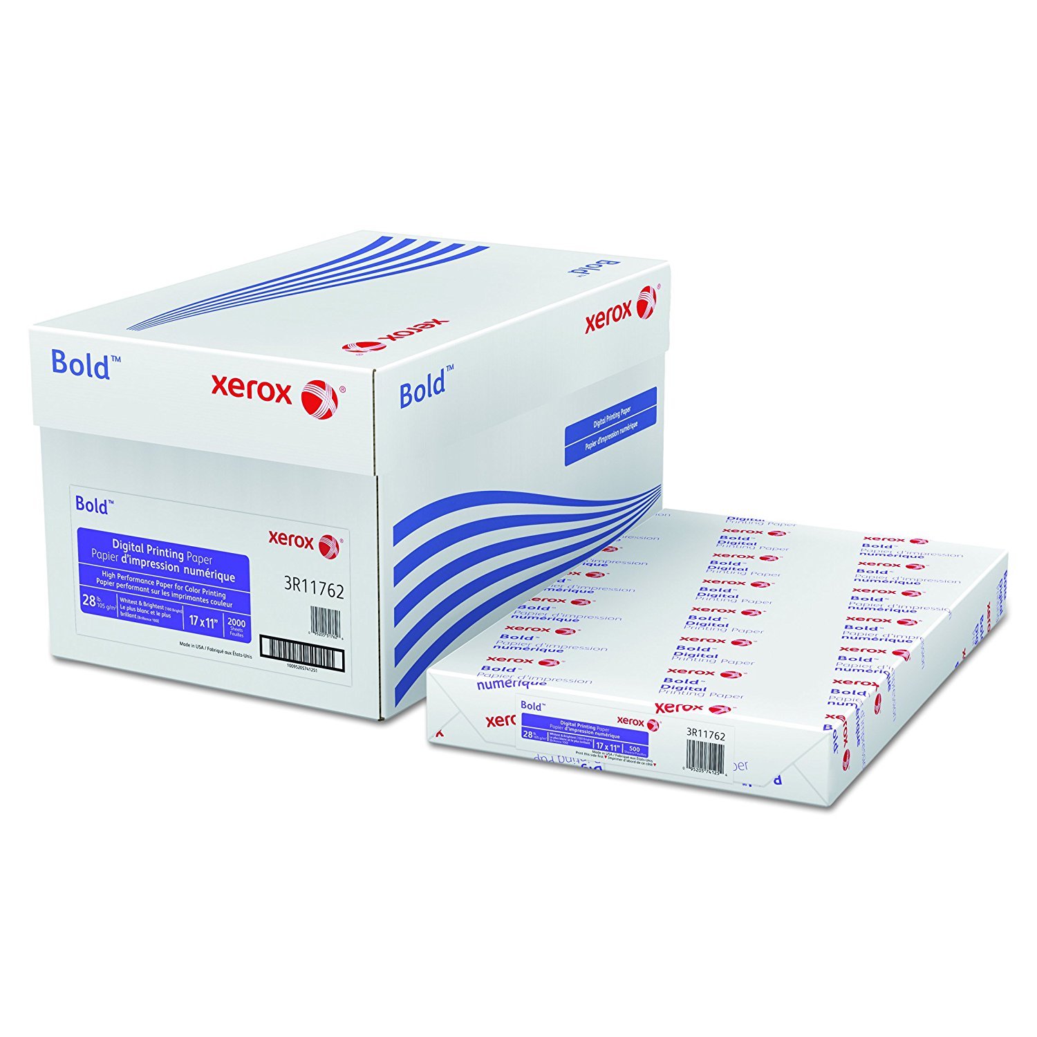 Xerox Bold Digital Printing Cover Stock 100# 100 Bright, 11" x 17", 750 Sheets/Ctn (3R11775)