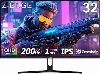 Z-Edge 32" QHD 1440P Gaming Monitor 200Hz 1ms IPS 2560x1440