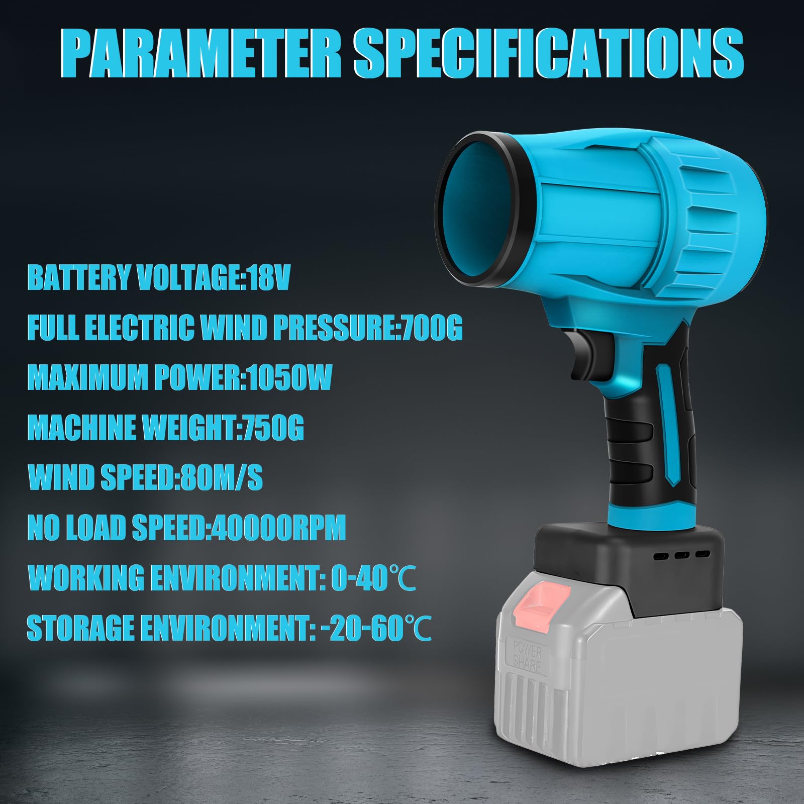 Turbo Gebläse Bürstenloser Motor Tragbarer Super-Jet-Lüfter für Garten Schneeräumung Autoreinigung