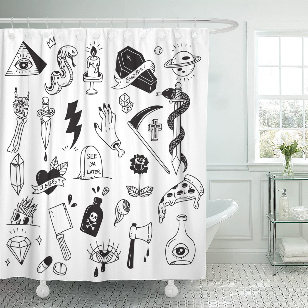 Tattoo Shower Curtains Curtains & Drapes