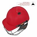 DSC Punch Cricket Helmet for Mens, Colour - Red, Size - Medium gallery image