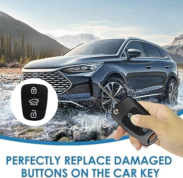 3Pack 3Button Key Fob Rubber Pad Replacement for Hyundai i10 i30 ix20 ix35