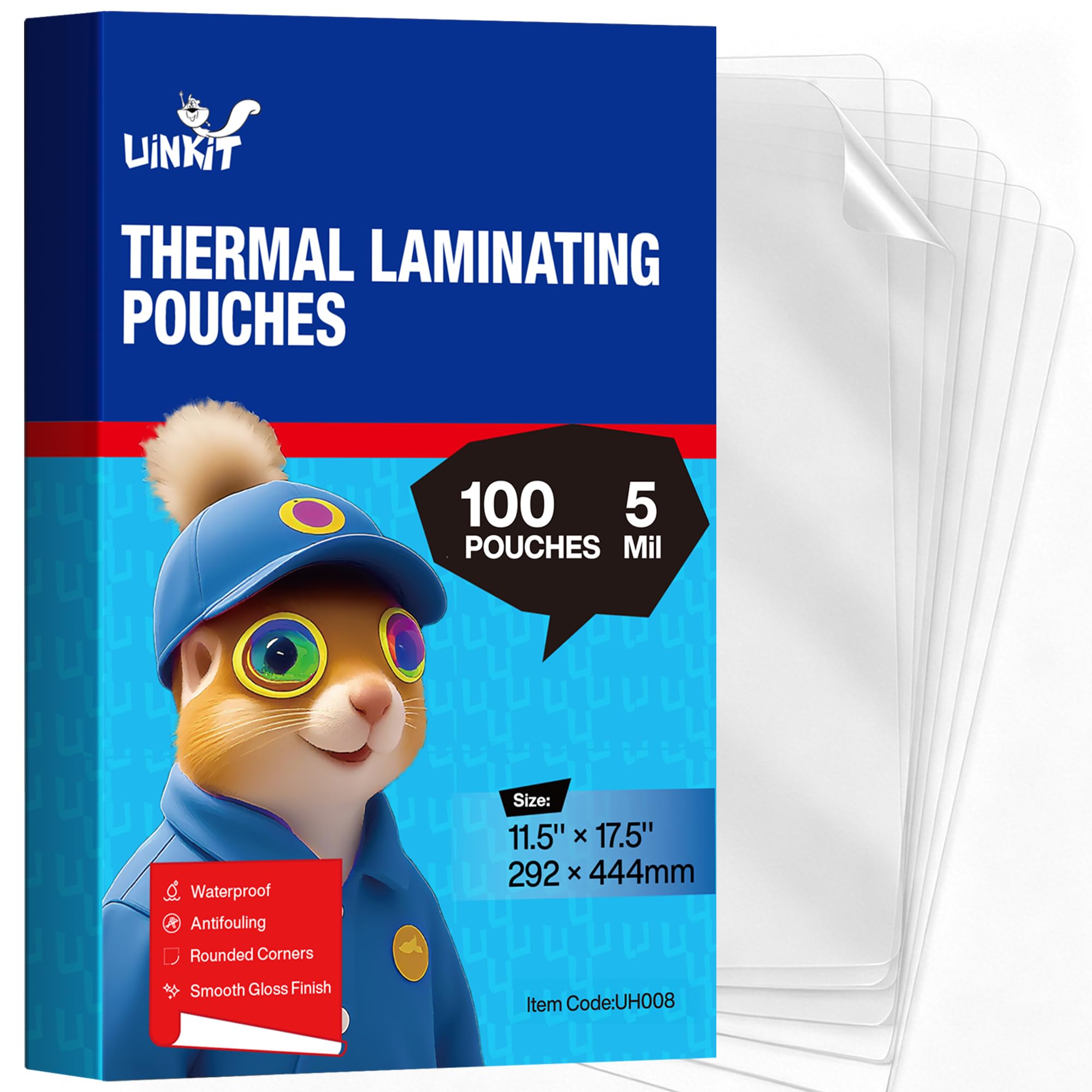 Photo 1 of Uinkit Thermal Laminating Pouches, Menu Size 11.5"x17.5", 5mil, 100 Pack