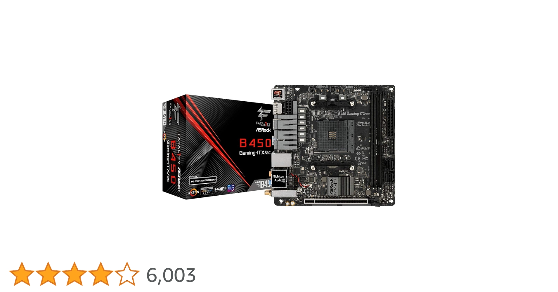 Amazon | ASRock マザーボード Fatal1ty B450 Gaming-ITX/ac AMD Ryzen