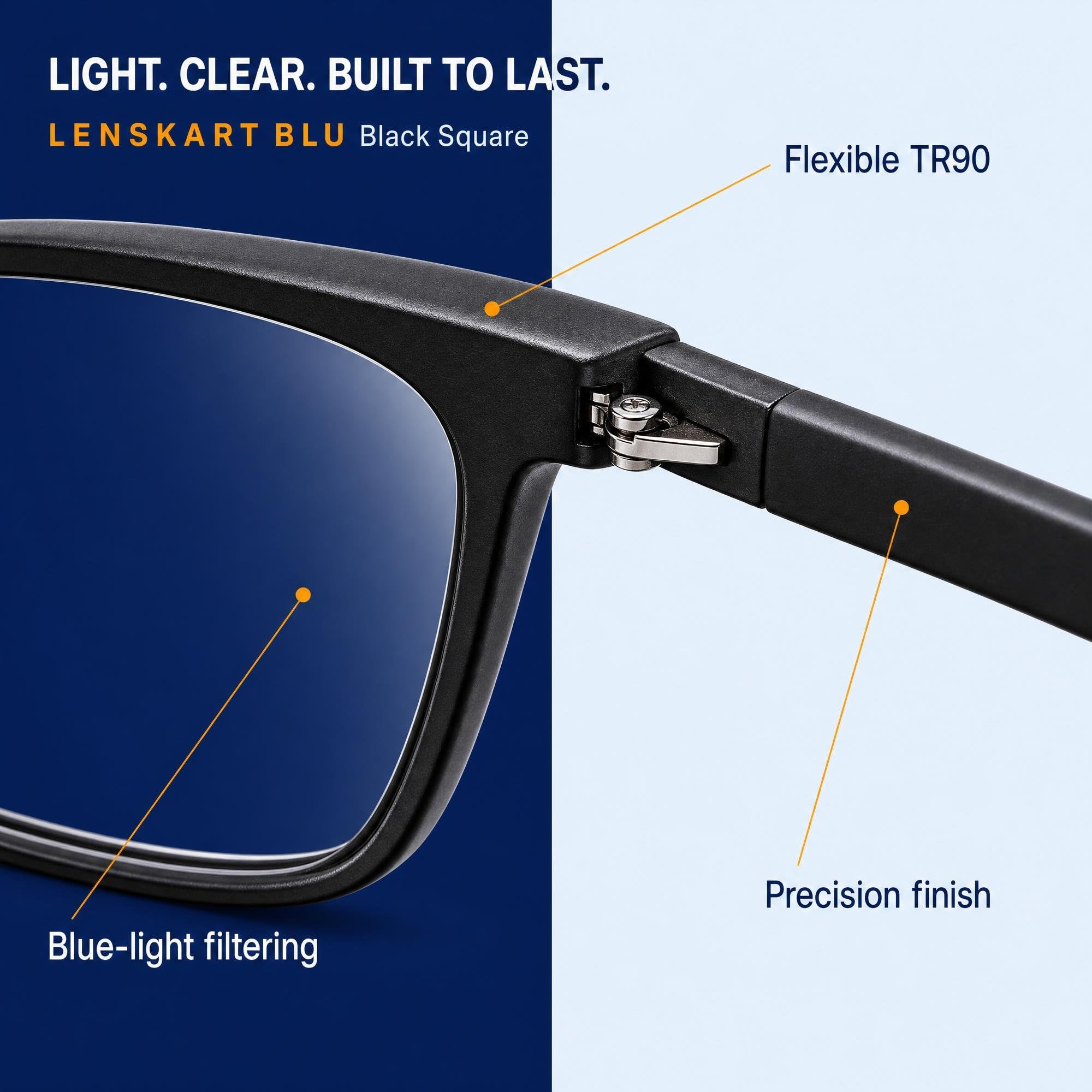 LENSKART BLU | Zero Power Blue Cut Computer Glasses | Gaming Glasses | Anti Glare, Lightweight & Blocks Harmful Rays | UV Protection Specs | Men & Women | Medium | LB E13526 — Amazon image 10