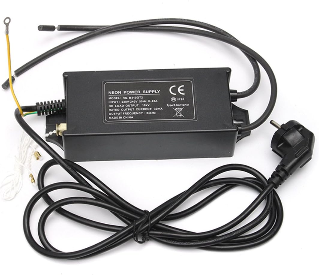 XUJJA 10000V 10KV 30mA 100W 10M Electronic Neon Transformer Rectifier Power Supply XUJJA (Color : Colour: Black-Size: 160 * 73 * 47mm)