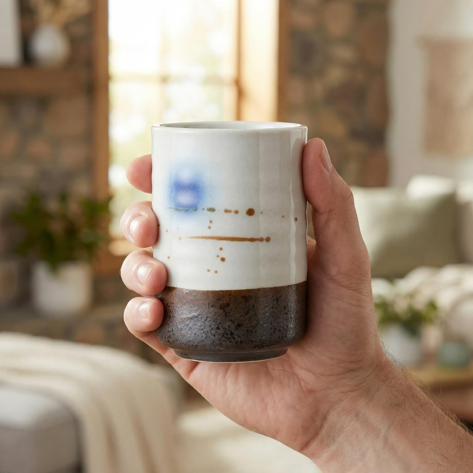 iplusmile Japanische Teetasse Aus Keramik, Handbemalter Teebecher Für Grünen Tee, Mikrowellen- Und Spülmaschinenfest, Dekorativer Wasserbecher Für Zuhause Und Büro