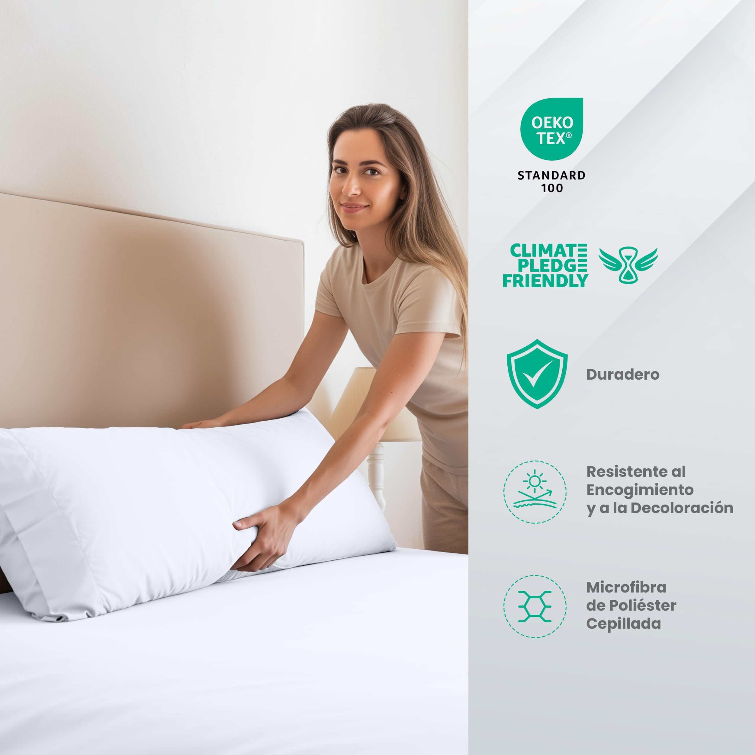 Utopia Bedding Juego de Sabanas 4 Piezas 135x190 - Poliéster Microfibra Cepillada - Oeko-Tex Certificado - Sábana Bajera, Sábana Plana y 2 Fundas de Almohada 50x75 (Cama 135, Gris) — view 102
