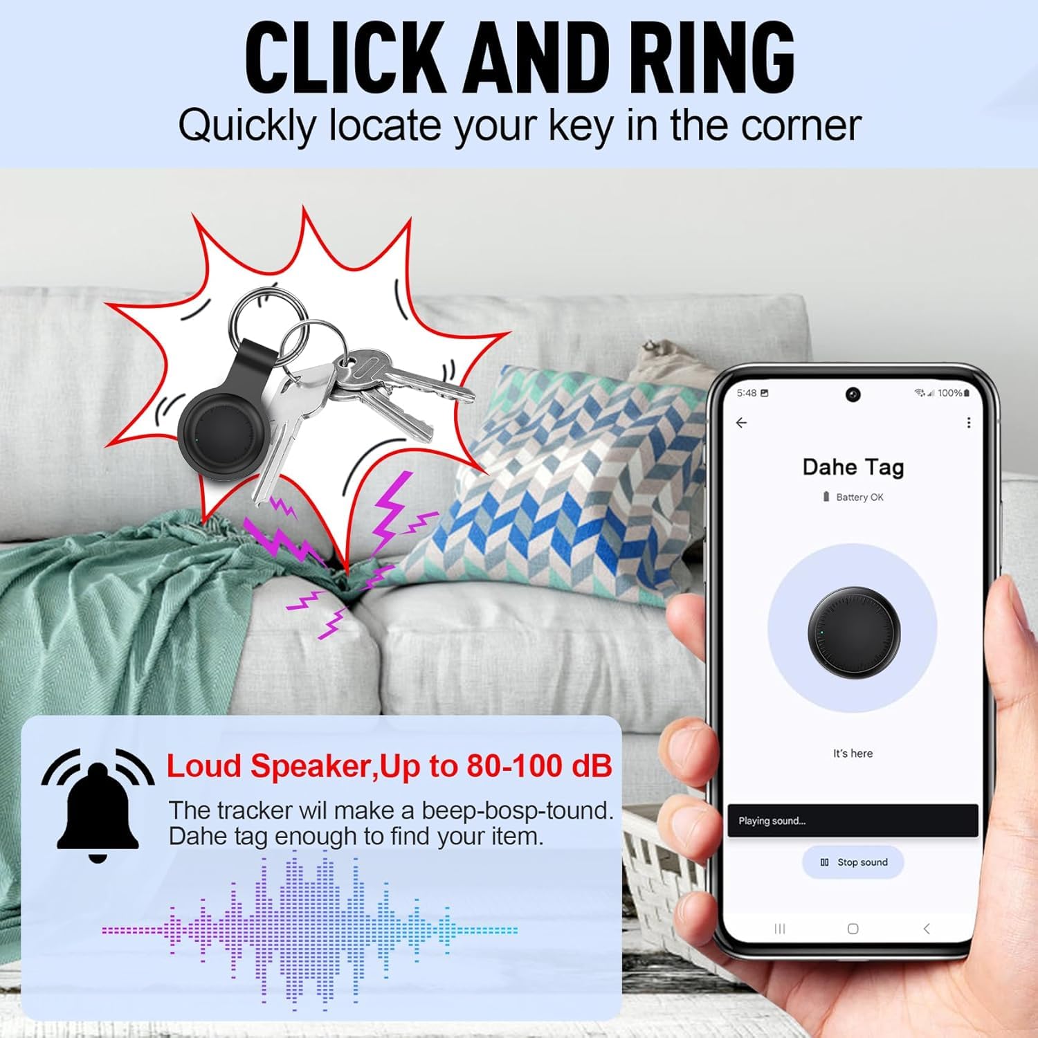 Air Tracker Tag Android, 2 Pezzi Smart tag Android, Funziona con Google Dov'è App, Bluetooth Trova Oggetti, Air Tracker Tag Bluetooth Localizzatore Chiavi per Chiavi/Bagagli/Valigie (Nero) (Nero)