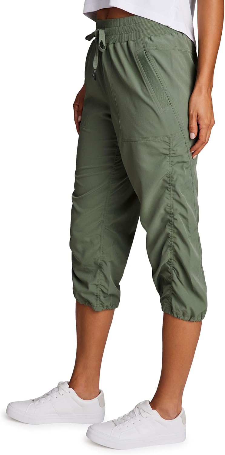 RBX Active Capri Pants for Women Joggers Stretch Lightweight Women’s Casual Pant Capri with Drawstring - Image 3
