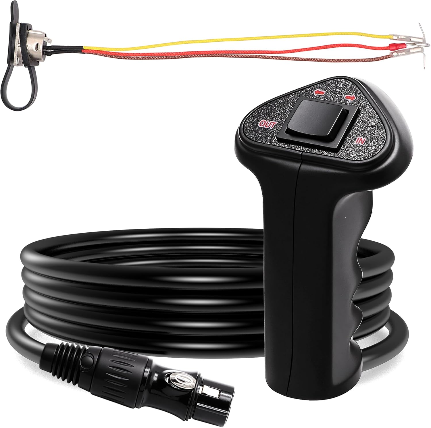 12V 500A 12000Lb Winch Hand Wired Remote Controller Kit with Control Socket Assembly for UTV ATV Winch Control Box