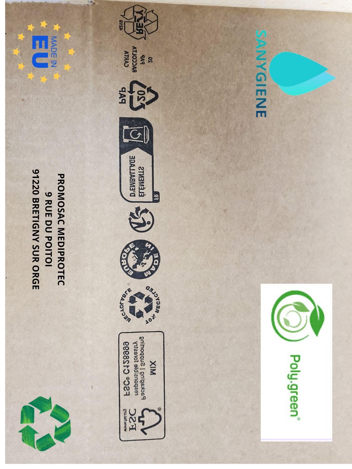 Bolsa de basura blanca biodegradable y compostable | Lote de 50 bolsas ecológicas responsables | Fabricación de materiales vegetales: almidón de maíz | resistente – impermeable | OK Compost EN12432