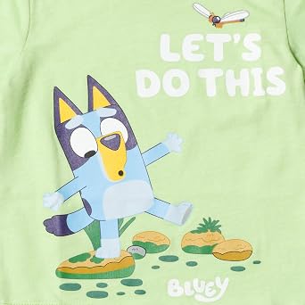 Bluey Shirts 3 Pack, Boys T-Shirts for Summer, Pack of 3 Boys Tshirt, Kids Cotton T Shirt