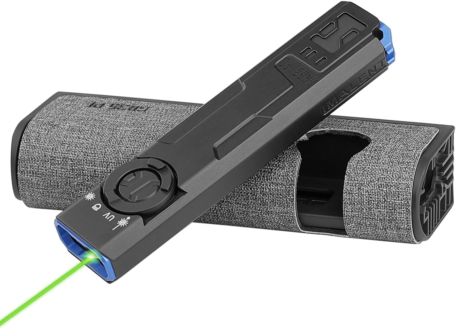 IMALENT GR35 EDC Flat Flashlight with Inexperienced Mild, UV and White LED Combo, 2800 Lumens Kind-C Rechargeable Moveable Pocket Lights Excellent for Checking, Working (GR35 Inexperienced with Charging Case)