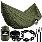 MalloMe Camping Hammock with Straps - Portable Outdoor Hammock for Adults, Kids - Single Hamac - 1 Person Hammocks - Hamac Swing with Accessories - Hamock Tent for Travel - Hamac Exterieur for Outside