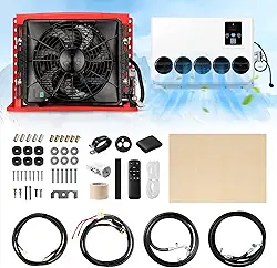 Ar condicionado elétrico 12V para RVs, caminhões, veículos de construção, escavadeiras, colheitadeiras, máquinas agrícolas (12V)