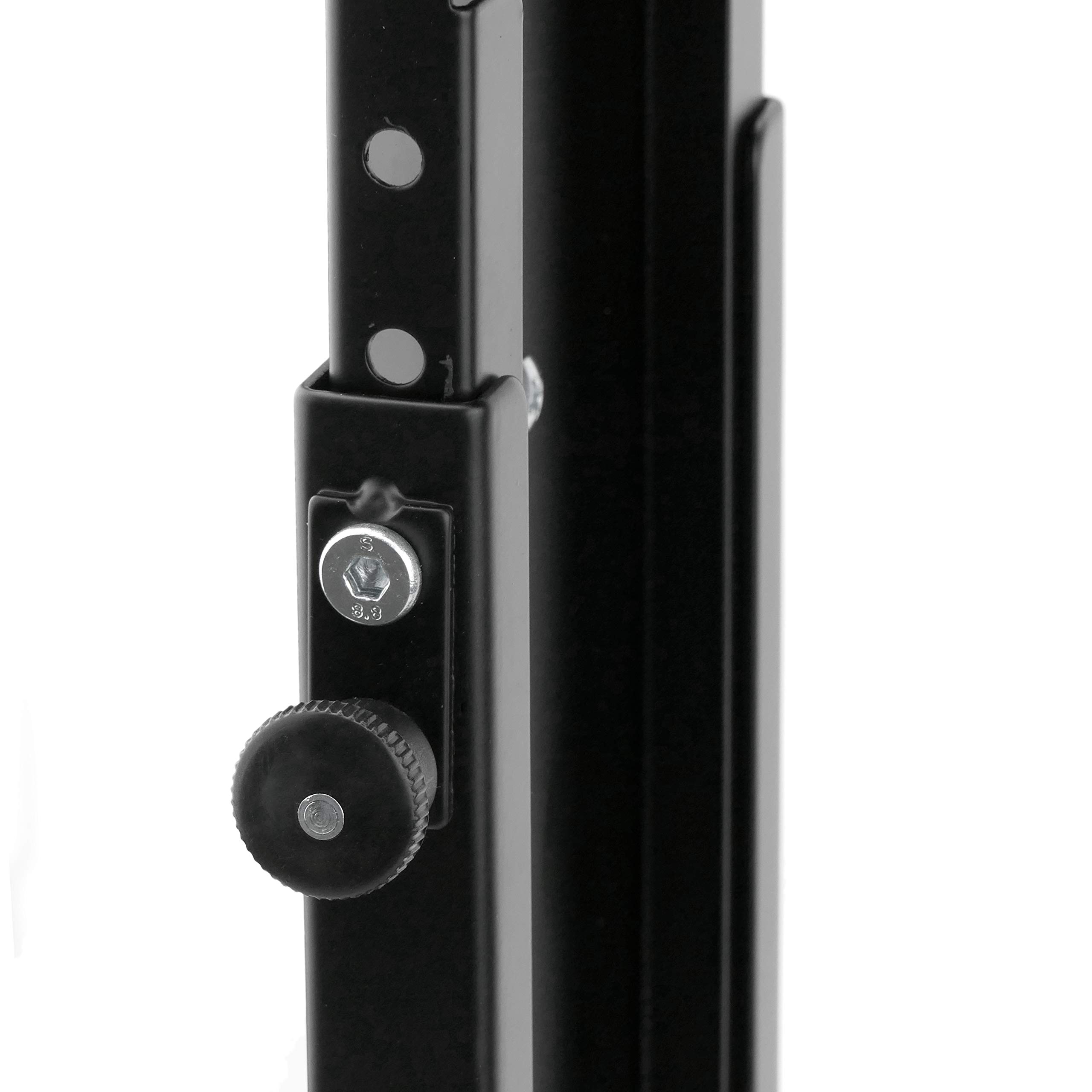 Primematik AC65-0002-VCES Support d’unité Centrale d’Ordinateur sous Table ou Fixation Murale réglable Noir 88-203 mm